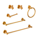 Supfirm 6 Piece Wall Mount Bathroom Towel Rack Set In Brushed Gold