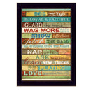 Supfirm "Dog Rules" By Marla Rae, Printed Wall Art, Ready To Hang Framed Poster, Black Frame - Supfirm