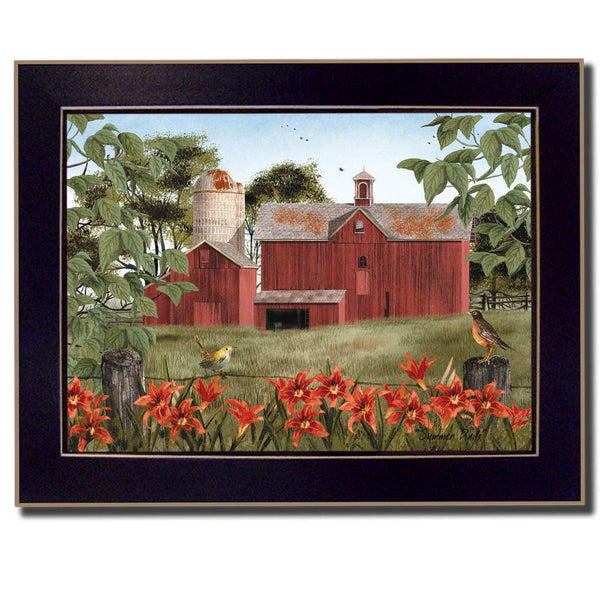 Supfirm "Summer Days" By Billy Jacobs, Printed Wall Art, Ready To Hang Framed Poster, Black Frame - Supfirm