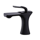 Supfirm Single Hole Single Handle Bathroom Faucet in Matte Black