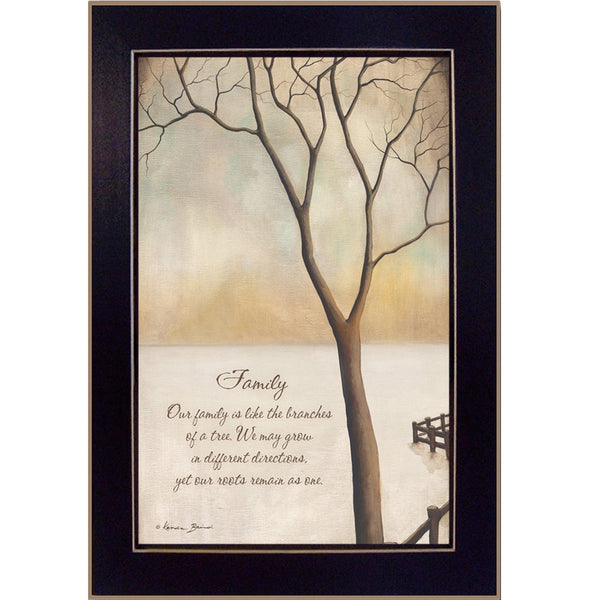 Supfirm "Family" By Kendra Baird, Printed Wall Art, Ready To Hang Framed Poster, Black Frame - Supfirm