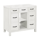 36''Bathroom Vanity without Sink,Modern Bathroom Storage Cabinet with 2 Drawers and 2 Cabinets,Solid Wood Frame Bathroom Cabinet (NOT INCLUDE BASIN) - Supfirm