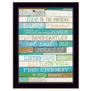 Supfirm "Live in the Present" By Marla Rae, Printed Wall Art, Ready To Hang Framed Poster, Black Frame - Supfirm