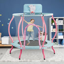 4FT Trampoline for Kids - 48" Indoor Mini Toddler Trampoline with Enclosure, Basketball Hoop and Ball Included, Arc Designed and Full Surrounded for Extra Protection - Supfirm