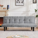 Modern sofa bed in iced velour, multi-position adjustable sofa bed, plastic feet - Supfirm