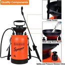 Supfirm 1.35 Gallon Lawn Garden Pump Sprayer with 2 Different Spray Patterns, Mosquito Sprayer Adjustable Shoulder Strap Pressure Relief Valve, Multi-Purpose for Yard, Weed, Plant, 1.35gallon - Supfirm