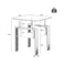 Supfirm 1-Piece Modern Tempered Glass Tea Table Coffee Table End Table, Square Table for Living Room, Transparent/Black - Supfirm