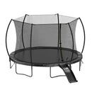 16FT Trampoline with Slide , Outdoor Pumpkin Trampoline for Kids and Adults with Enclosure Net and Ladder - Supfirm