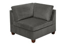 Supfirm 1pc Corner wedge Grey Chenille Fabric Modular Corner wedge Sofa Living Room Furniture - Supfirm