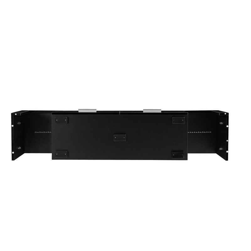 Supfirm 20 minutes quick assemble,Black morden TV Stand with LED Lights,high glossy front TV Cabinet,can be assembled in Lounge Room, Living Room or Bedroom,color:black - Supfirm