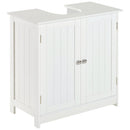 Supfirm 24” Pedestal Sink Bathroom Vanity Cabinet - White - Supfirm