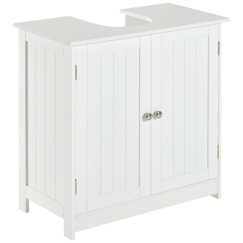 Supfirm 24” Pedestal Sink Bathroom Vanity Cabinet - White - Supfirm