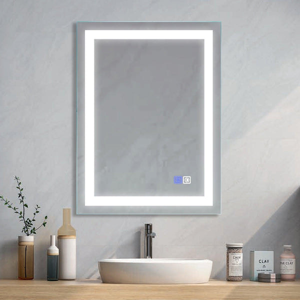 Supfirm 24×32 Bathroom Mirror with Dimmable LED Light Makeup Mirror Anti-fog - Supfirm