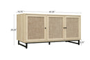 Supfirm 3 Door Cabinet,Sideboard Accent Cabinet, Storage Cabinet for Living Room, Hallway Entryway Kitchen - Supfirm