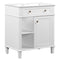 Supfirm 30" Bathroom Vanity without Sink, Bathroom Cabinet Base Only, Solid Wood and MDF Boards, White - Supfirm