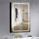 30x20 inch LED Bathroom Medicine Cabinet Surface Mounted Cabinets With Lighted Mirror Light Open - Supfirm