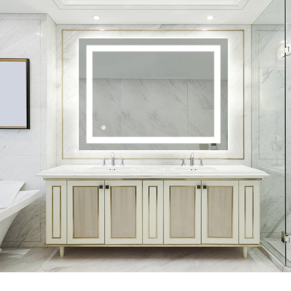 32x24 inch Bathroom Led Classy Vanity Mirror with High Lumen,Dimmable Touch,Wall Switch Control, Anti-Fog ,CRI 90 Adjustable 3000K-4500K-6000K ,IP54 Waterproof Energy saving Vertical & Horizontal - Supfirm