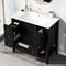 36" Bathroom Vanity with Sink Combo, One Cabinet and Three Drawers, Solid Wood and MDF Board, Black - Supfirm