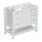 36" Bathroom Vanity without Sink, Cabinet Base Only, One Cabinet and three Drawers, White - Supfirm