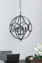 4 - Light Metal Chandelier, Hanging Light Fixture with Adjustable Chain for Kitchen Dining Room Foyer Entryway, Bulb Not Included - Supfirm