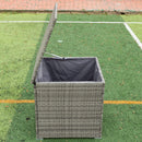 Supfirm 4 Piece Patio Sectional Wicker Rattan Outdoor Furniture Sofa Set with Storage Box Grey - Supfirm