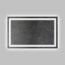 Supfirm 40 x 24 Inch Frameless LED Illuminated Bathroom Wall Mirror, Touch Button Defogger, Rectangular, Silver - Supfirm