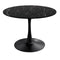 Supfirm 42.12"Modern Round Dining Table with Printed Black Marble Table Top,Metal Base  Dining Table, End Table Leisure Coffee Table - Supfirm