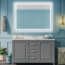 48×36 inch LED-Lit bathroom mirror, wall mounted anti-fog memory Adjustable Brightness front and back light Rectangular Vanity mirror - Supfirm