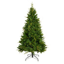 Supfirm 6-FT Artificial Christmas Tree with 1079 Tips,260LED, Unlit Hinged Spruce PVC/PE Xmas Tree for Indoor Outdoor, Green - Supfirm