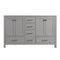 60 in Bathroom Vanity without Top and Sink, 60 inch Modern Freestanding Bathroom Storage Only, Bathroom Cabinet with Soft Close Doors and Drawers in Gray - Supfirm