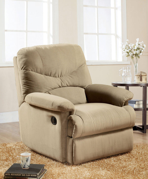 ACME Arcadia Recliner (Motion) in Beige Microfiber 00626 - Supfirm