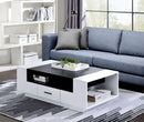 ACME Armour Coffee Table, White & Black 83135 - Supfirm