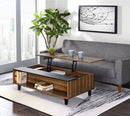 ACME Avala Coffee Table w/Lift Top, Walnut & Black 83140 - Supfirm