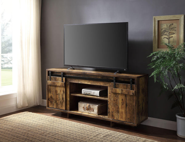 ACME Bellarosa TV Stand, Rustic Oak 91610 - Supfirm