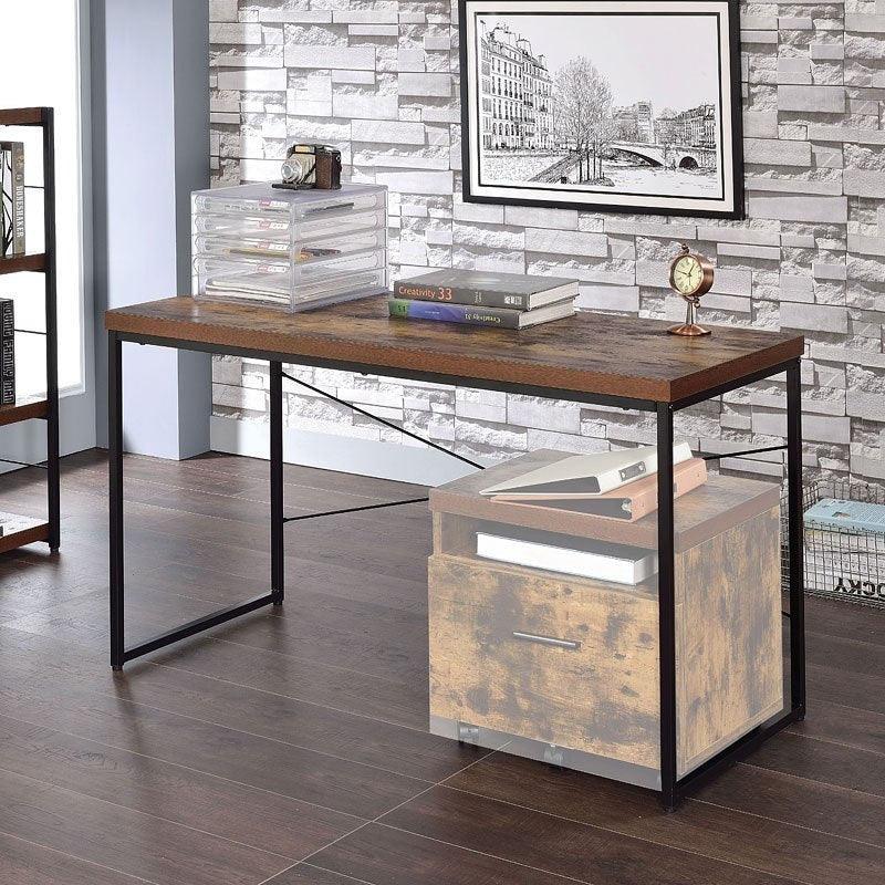 ACME Bob Desk in Weathered Oak & Black 92396 - Supfirm