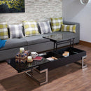 ACME Calnan Coffee Table in Black & Chrome 81855 - Supfirm