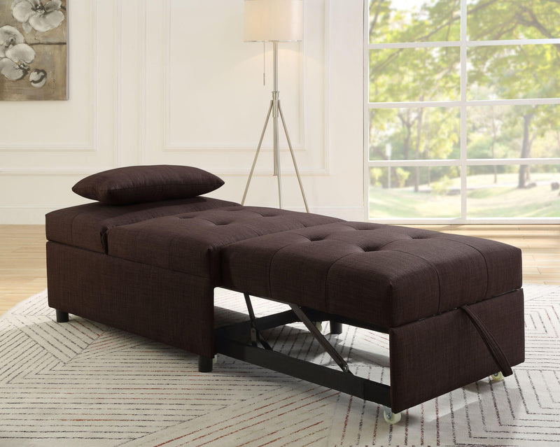 ACME Hidalgo Sofa Bed, Brown Fabric 58245 - Supfirm