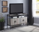 ACME Samiya TV Stand , Gray Oak & Black Finish LV00151 - Supfirm