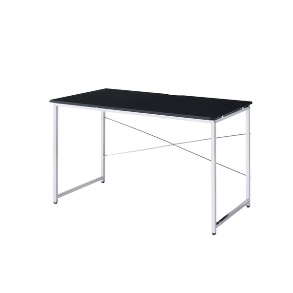 ACME Tennos Writing Desk, Black & Chrome Finish 93195 - Supfirm