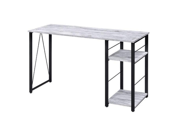 ACME Vadna Writing Desk, Antique White & Black Finish 92767 - Supfirm