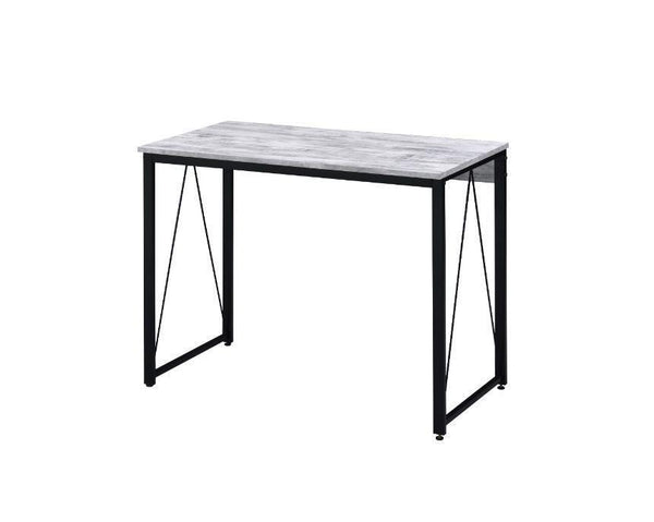 ACME Zaidin Writing Desk, Antique White & Black Finish 92604 - Supfirm