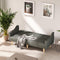 Supfirm ACMEASE 74" Sofa Bed with Adjustable Backrest, Convertible Sleeper, Modern Recliner for Living Room, Bedroom, Dark Gray - Supfirm