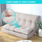 Supfirm Adjustable Fabric Folding Chaise Lounge Sofa Floor Couch and Sofa(Beige) - Supfirm