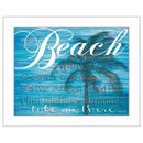 Supfirm "Beach - Take Me There" By Cindy Jacobs, Printed Wall Art, Ready To Hang Framed Poster, White Frame - Supfirm