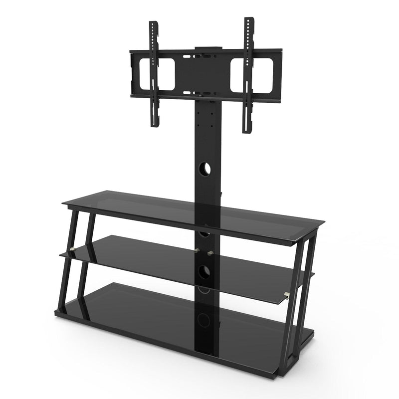 Supfirm Black Multi-Function Angle And Height Adjustable Tempered Glass  TV Stand - Supfirm