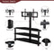 Supfirm Black Multi-function TV Stand Height Adjustable Bracket Swivel 3-Tier - Supfirm