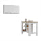 Burlingame 5-Shelf 4-Door 2-piece Kitchen Set, Kitchen Island and Upper Wall Cabinet White and Light Oak - Supfirm