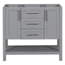 [Cabinet Only] 36-Inch Grey Bathroom Vanity(Sink not included) - Supfirm