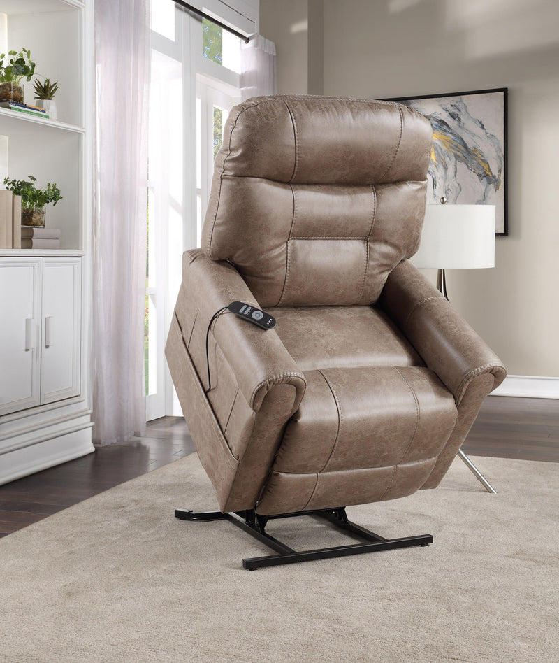 Classic Rolled Arm Power Lift-Chair Recliner - Heat, Adjustable Massage - Plush Seating, High-Grade Polyester Fabric - Supfirm