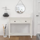 Supfirm Console Table Sideboard Wooden Sofa Table with 2 Drawers and Bottom Shelf for Bedroom (White) - Supfirm